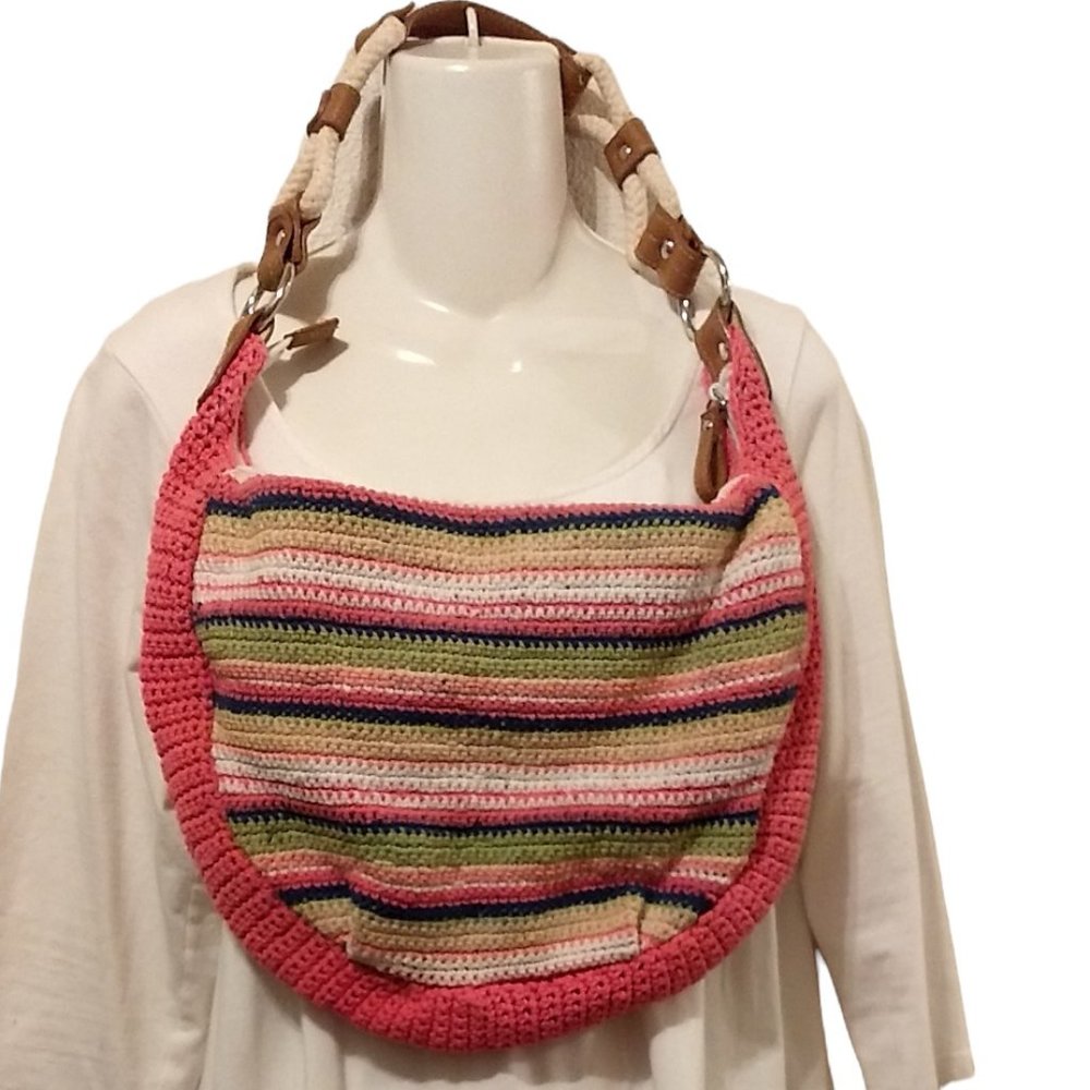 Adorable Crocheted Satchel Shoulder Handbag